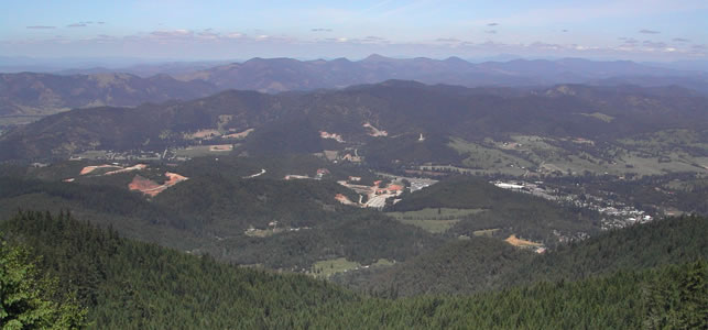 Photo of Creekside Development taken from Tellurium Peak