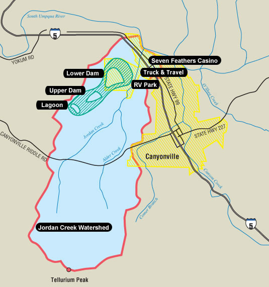Jordan Creek Watershed map